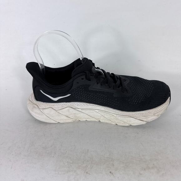 Hoka One One Arahi 7 Athletic Sneakers Women's 7.5 Black White Lace-Up Low Top - Picture 3 of 10